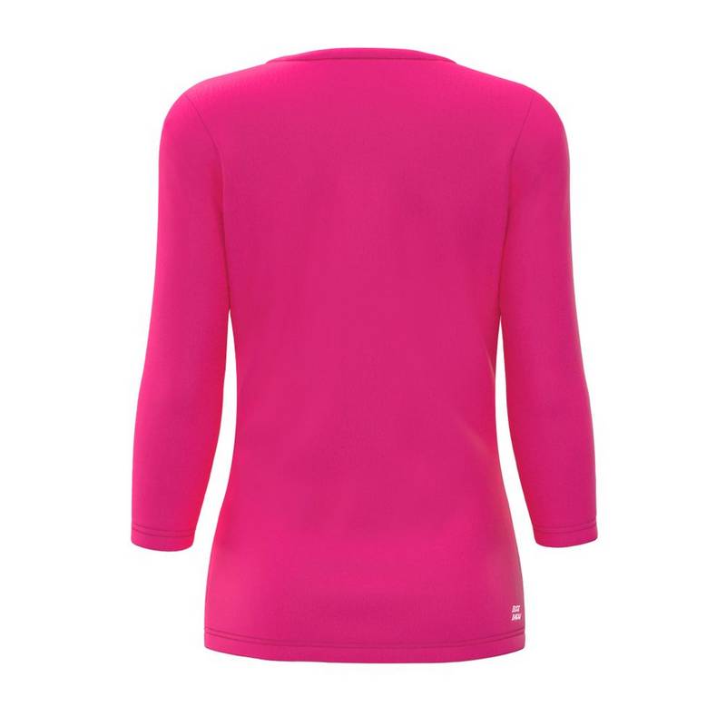 BIDI BADU Crew V-Neck Longsleeve Tennisshirt Damen