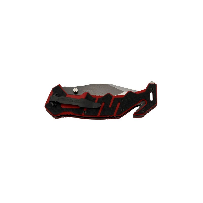 Witharmour Rescuer Schwarz \/ Rot, Notfallmesser (Rettungsmesser)