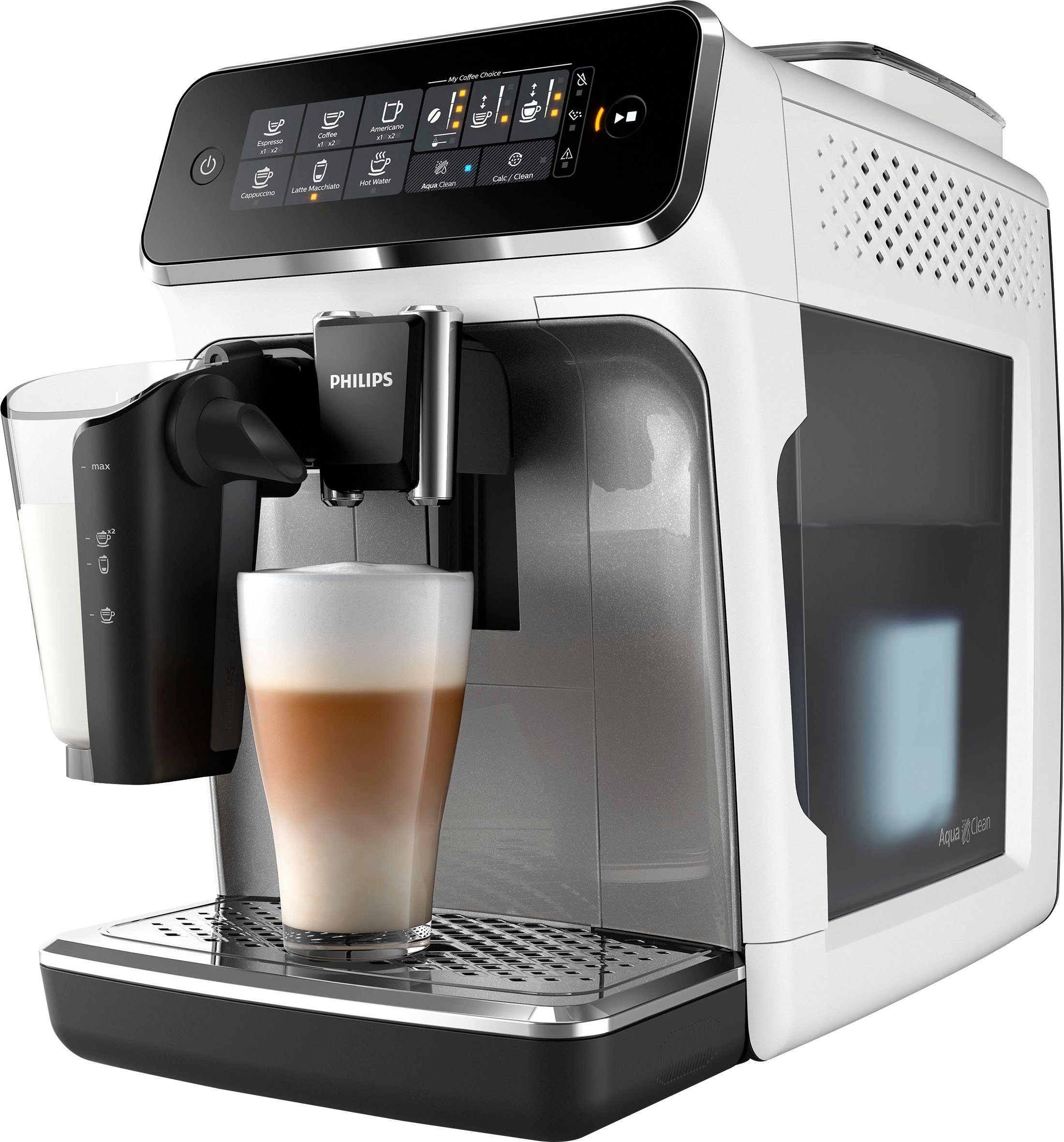 Philips Kaffeevollautomat 3200 Serie EP3243/70 LatteGo, inkl. gratis Genusspaket im Wert von UVP 49,99 €, weiß