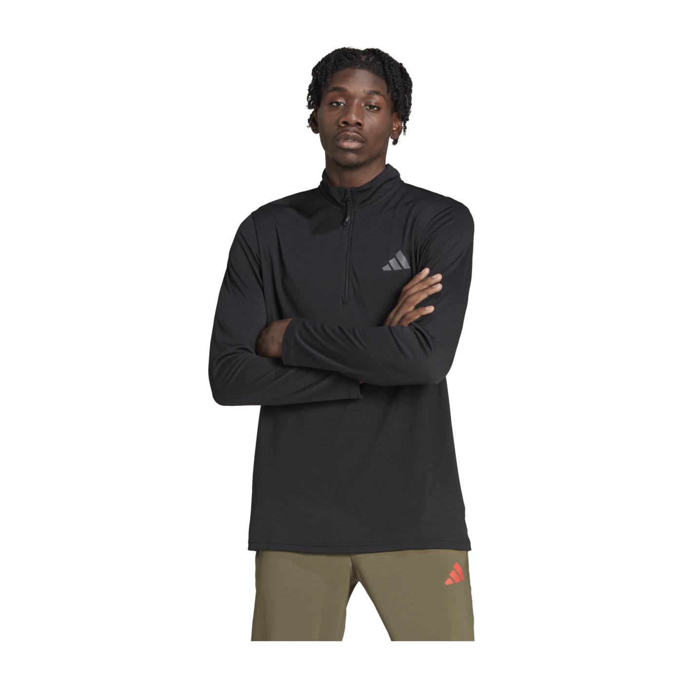 adidas Seasonal HalfZip Sweatshirt Schwarz