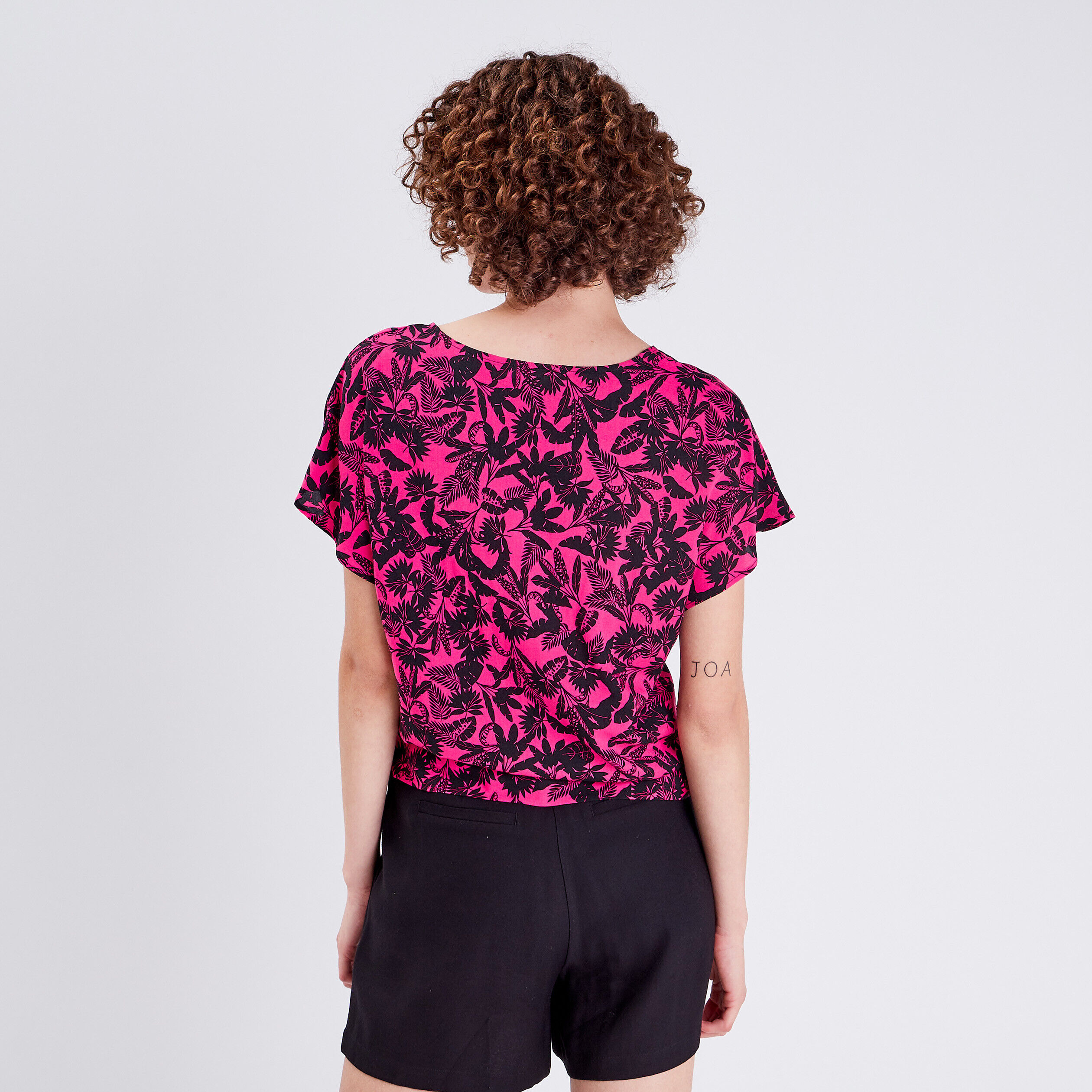 Blouse manches courtes rose femme | Cache Cache