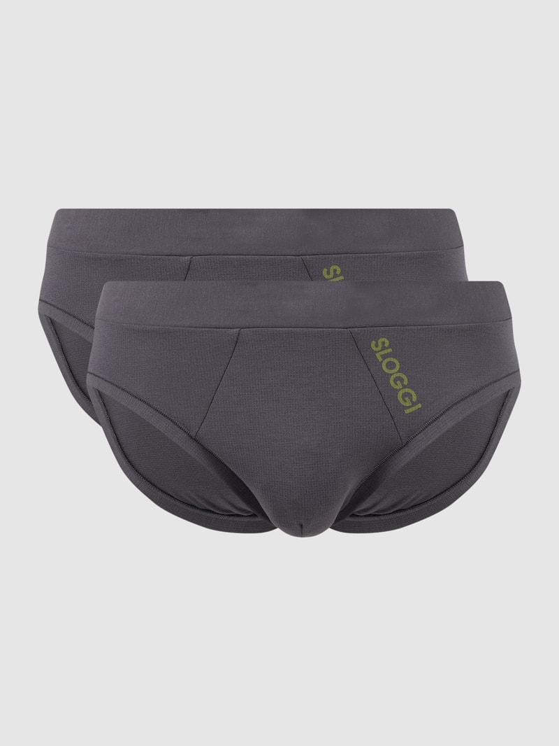 Slip mit Stretch-Anteil im 2er-Pack in graphit