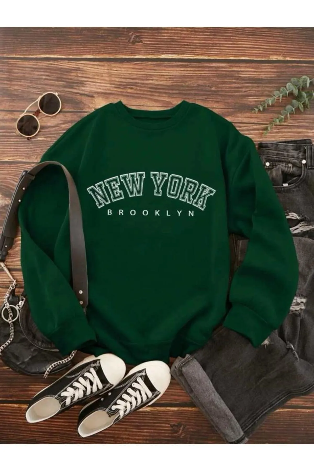 MOONBULL  Sweatshirt - Grün - Regular Fit
