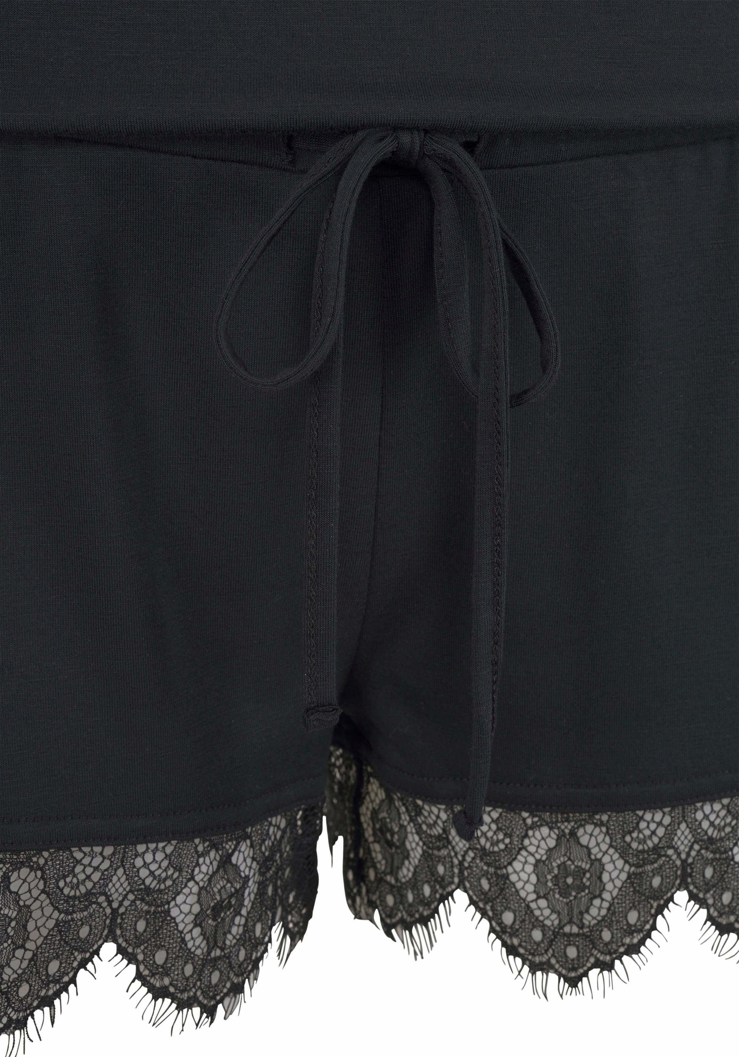 LASCANA Playsuit mit Spitzensaum