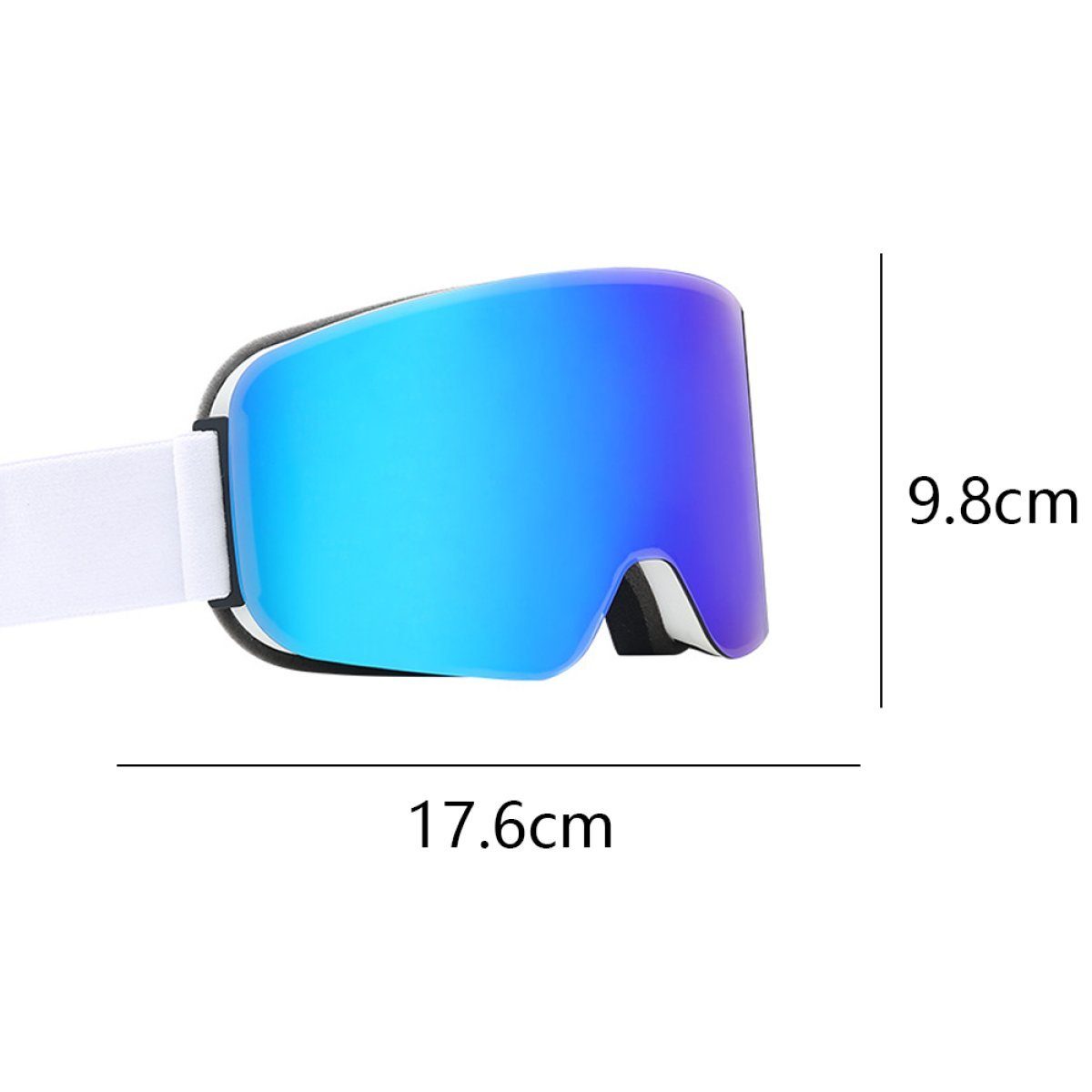 JedBesetzt Snowboardbrille Skibrille Snowboard Brille für Damen und Herren - Verspiegelt