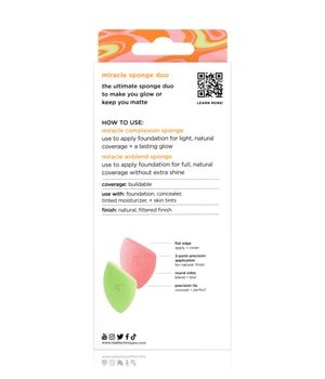 Real Techniques Miracle Complexion Sponge + Miracle Airblend Sponge Duo Make-Up Schwamm-2 Stk