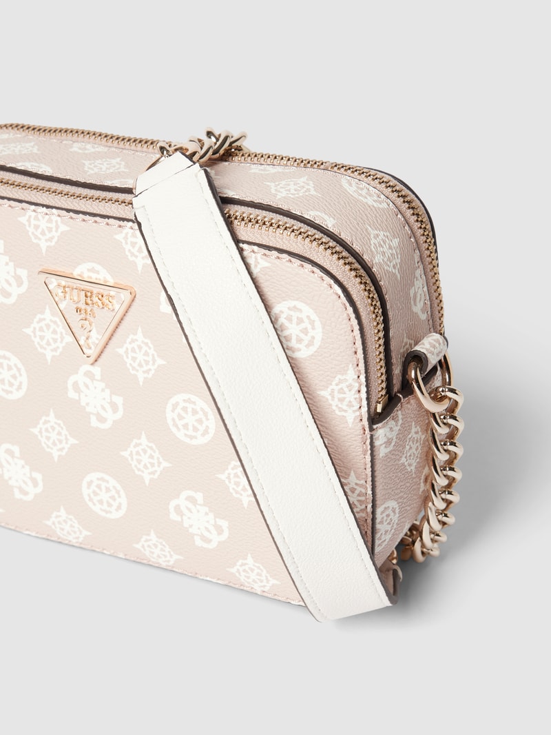 Camera Bag mit Allover-Muster Modell 'NOELLE' in rosa
