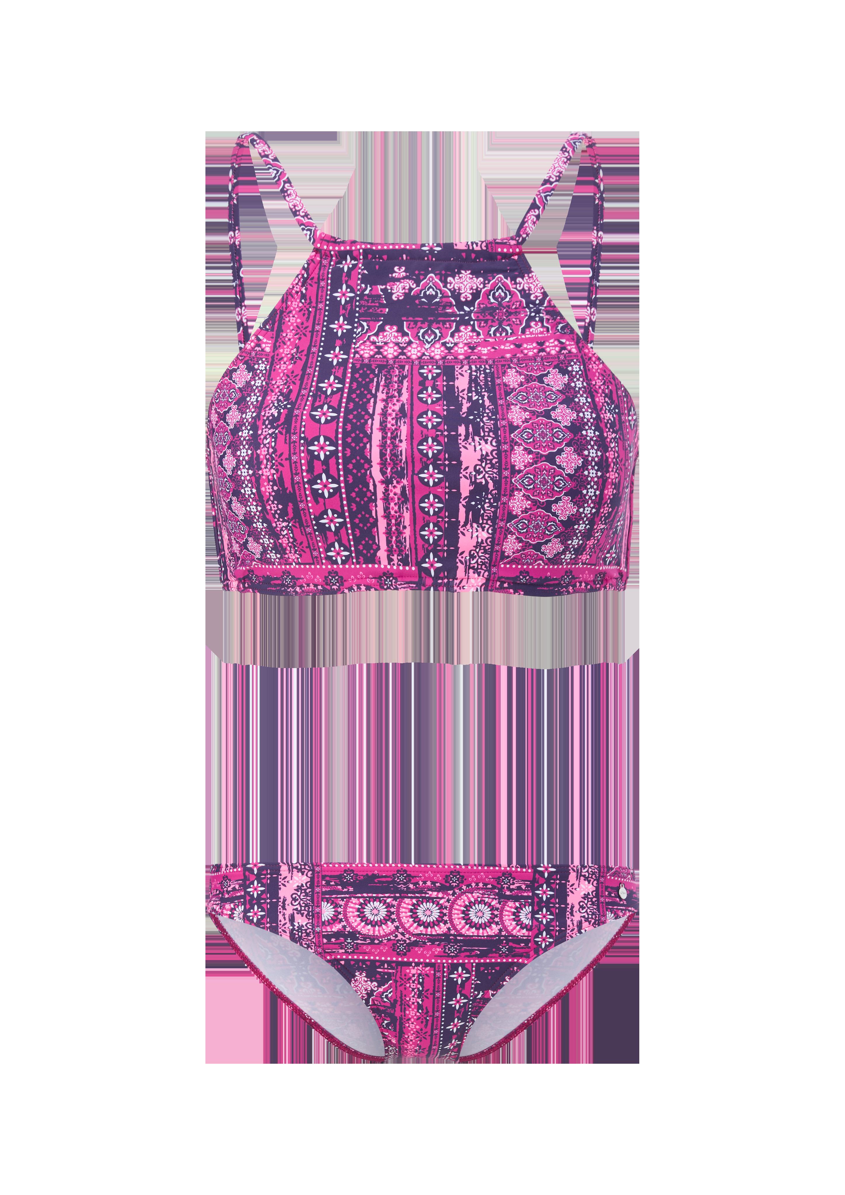 Bustier-Bikini im Set mit All-over-Muster  6008439-45A3