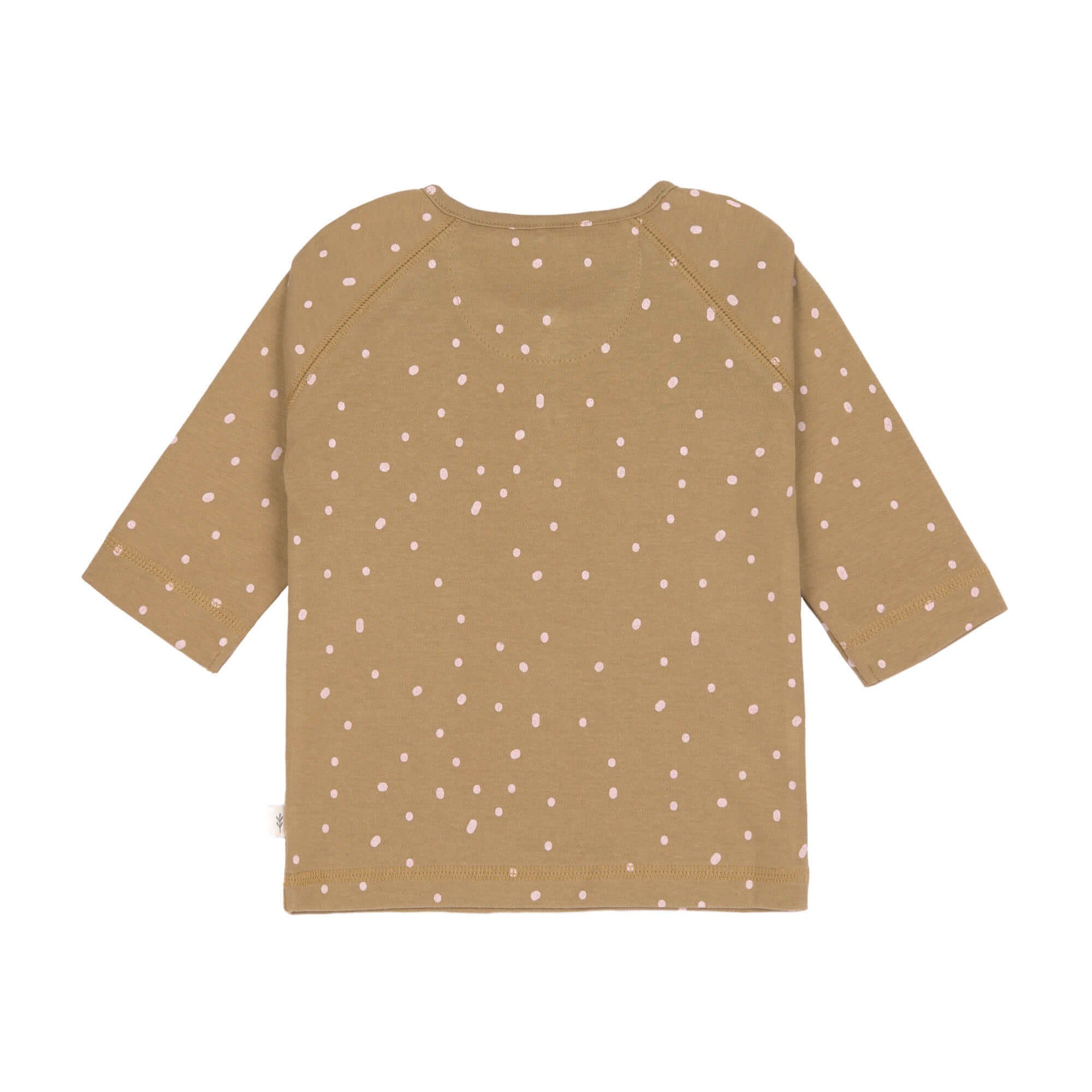 Baby Langarmshirt - Bio Baumwolle, Dots, Curry