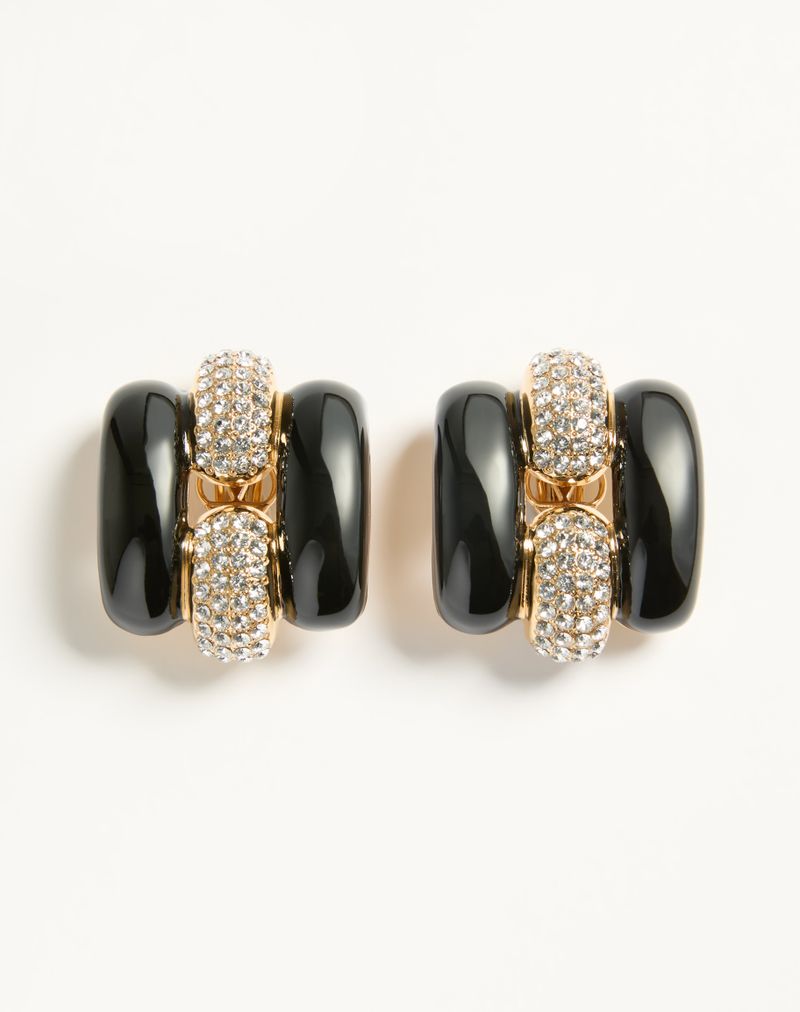 Pas Plus oorbellen van metaal, emaille en Swarovski® kristallen.