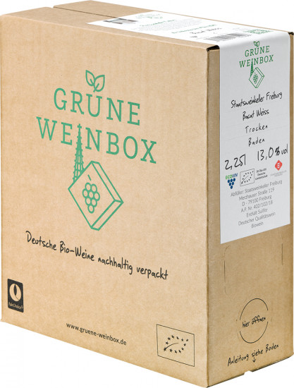 2022 Bacat Weiß GRÜNE WEINBOX trocken Bio 2,25 L - Staatsweingut Freiburg