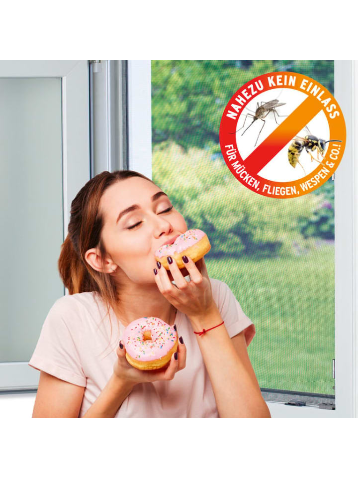 EASYmaxx EASYmaxx Fenster Moskitonetz mit Klettverschluss - 130x150cm - Schwarz günstig kaufen onesize