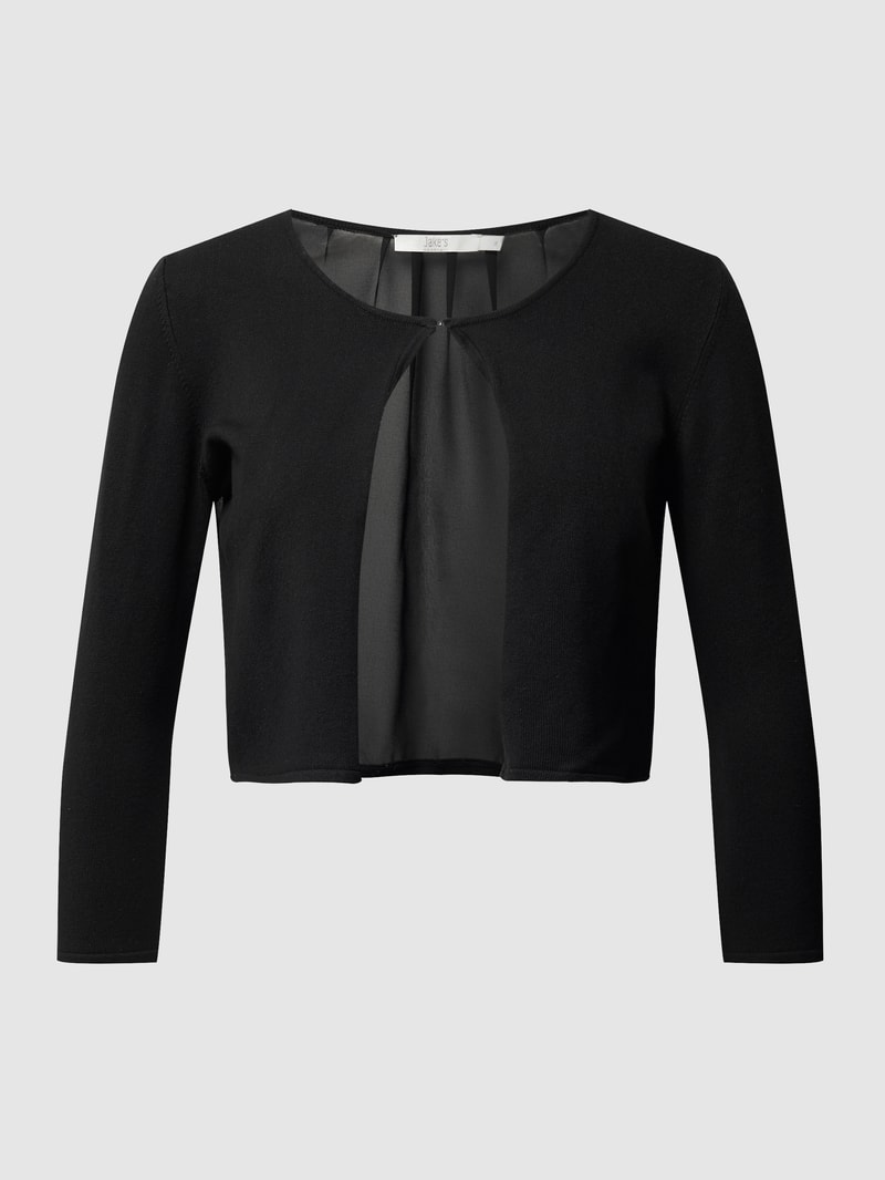 Bolero mit Rückseite aus Chiffon in schwarz