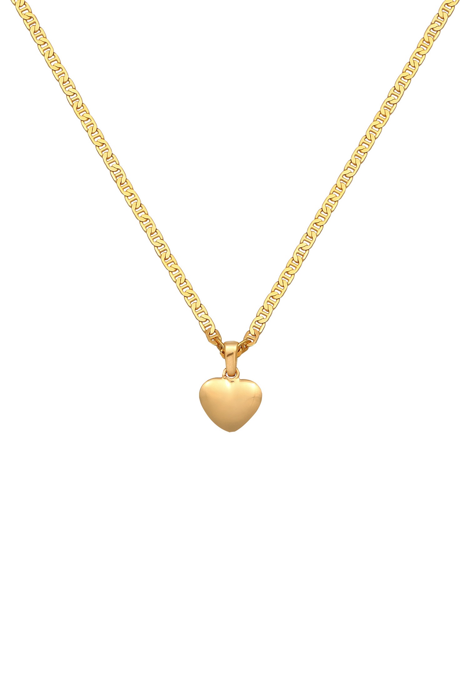 Elli Women's Heart Love Pendant in 925 Sterling Silver Gold Plated