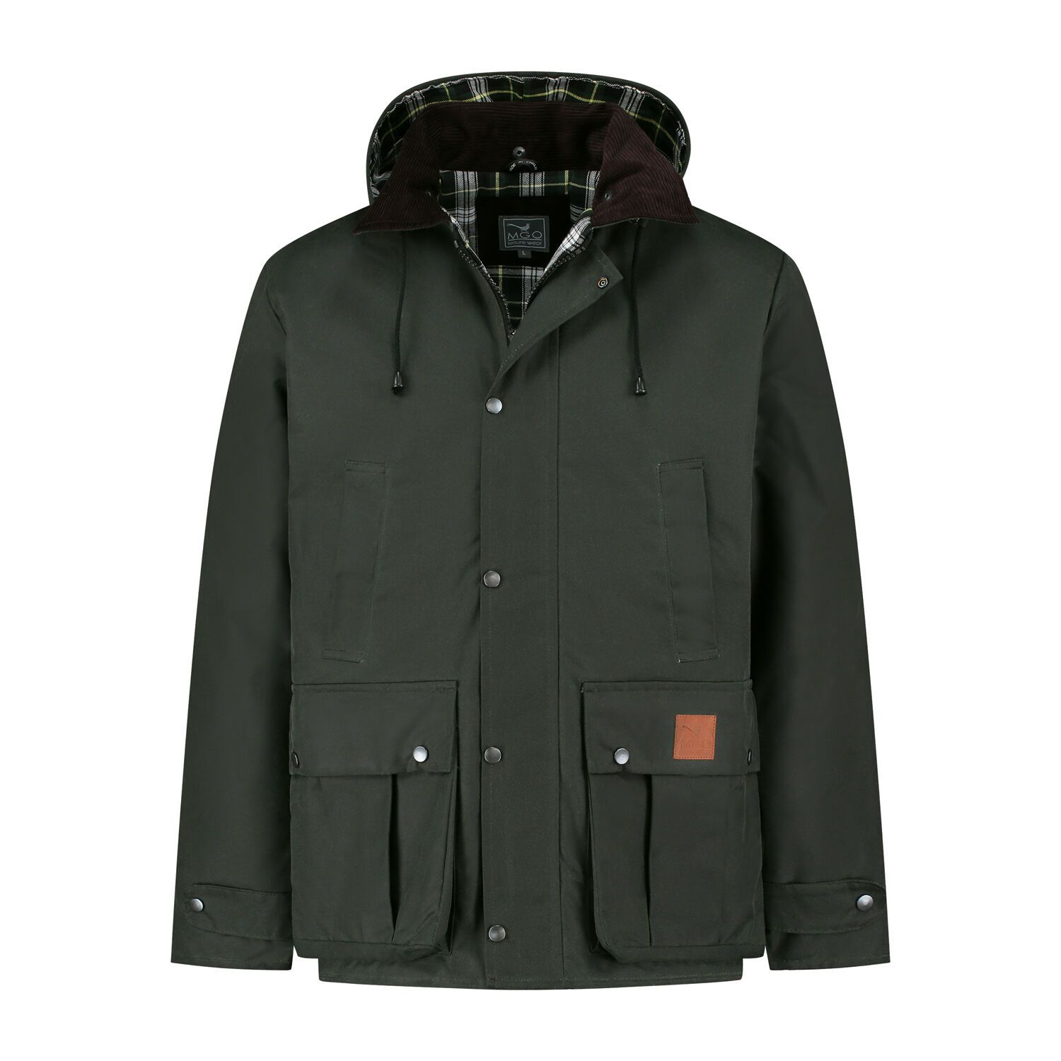 MGO Brandon Olive Herren Wachsjacke