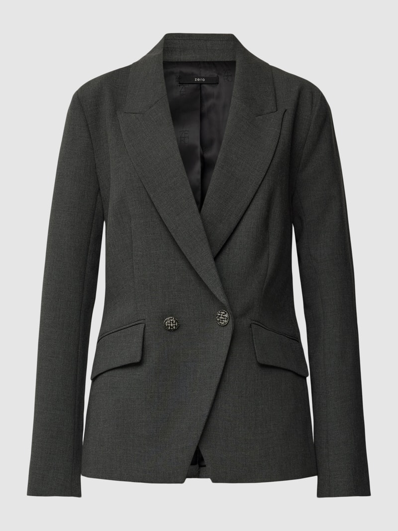 Blazer mit Reverskragen und Knopfverschluss in anthrazit