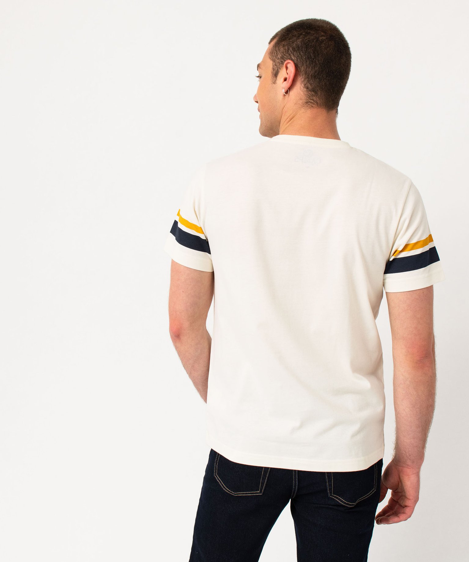 Tee-shirt manches courtes imprimé homme - Camps United blanc | GEMO