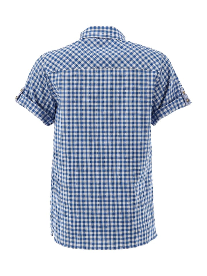 OS-Trachten Trachtenbluse Tadora in mittelblau günstig kaufen
