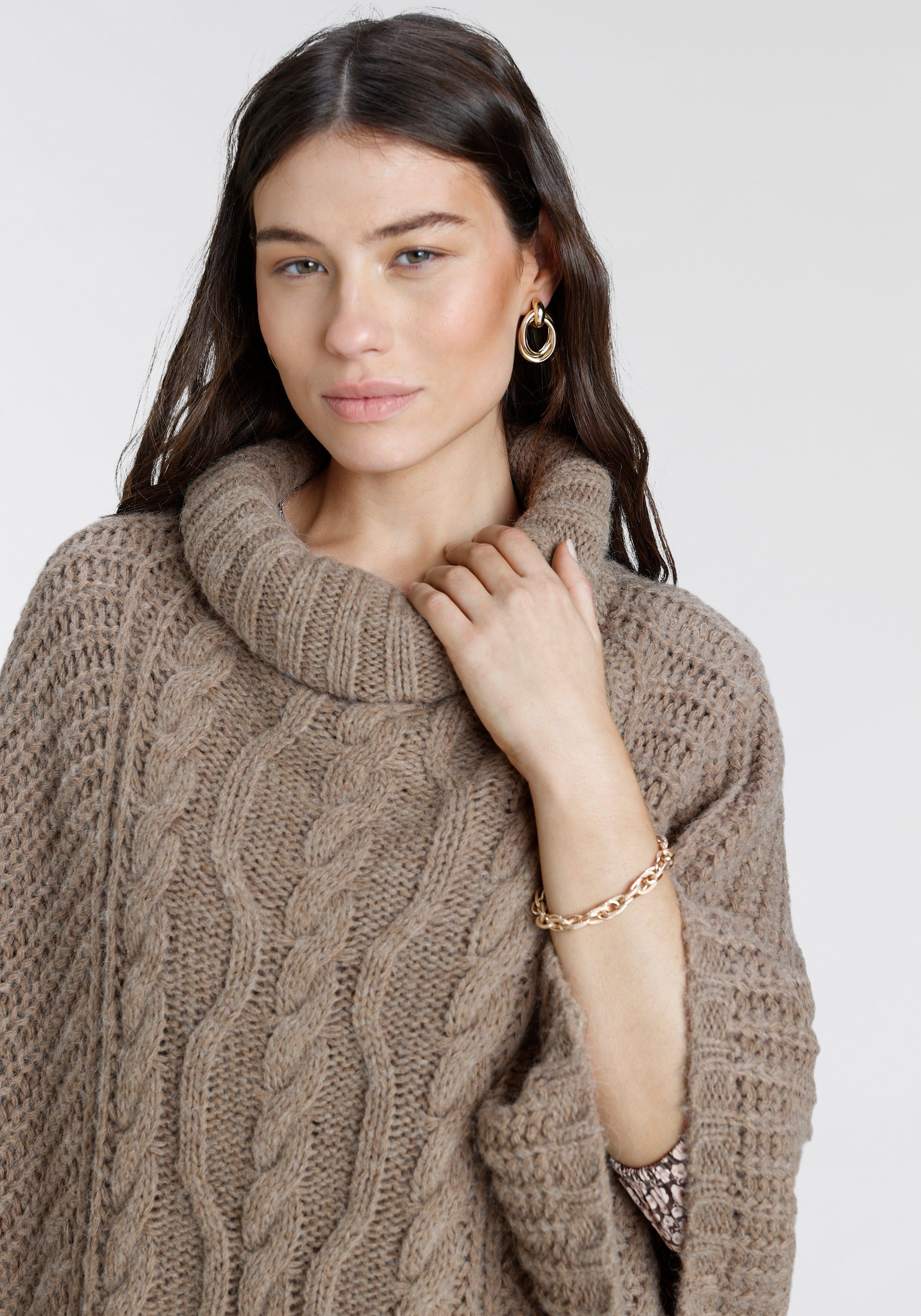 Laura Scott XXL-Schal, Strickponcho