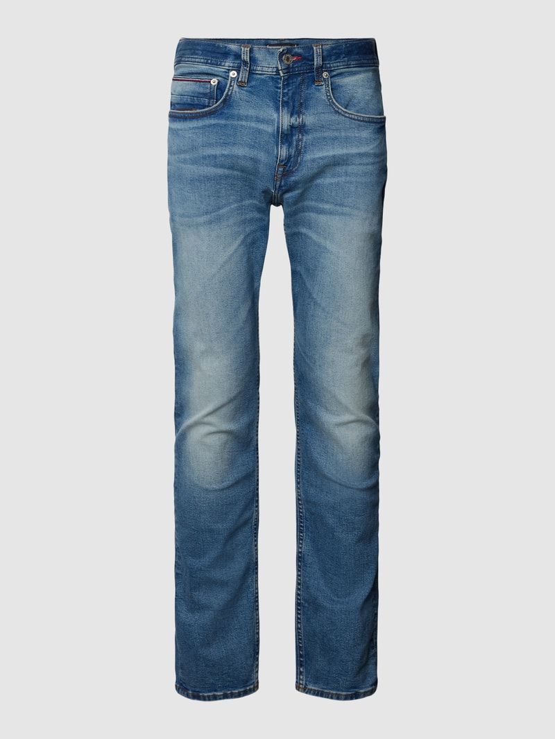 Jeans mit Label-Patch Modell 'HOUSTON' in blau