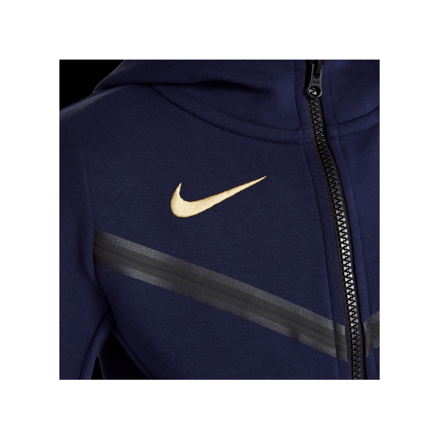 Nike Frankreich Tech Fleece Kapuzenjacke EM 2024 Kids Blau F498