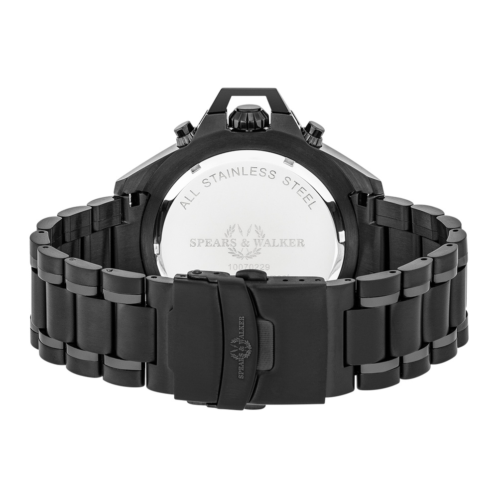 Spears & Walker Montre à quartz Varus II en Noir Acier inoxydable en Noir Montre