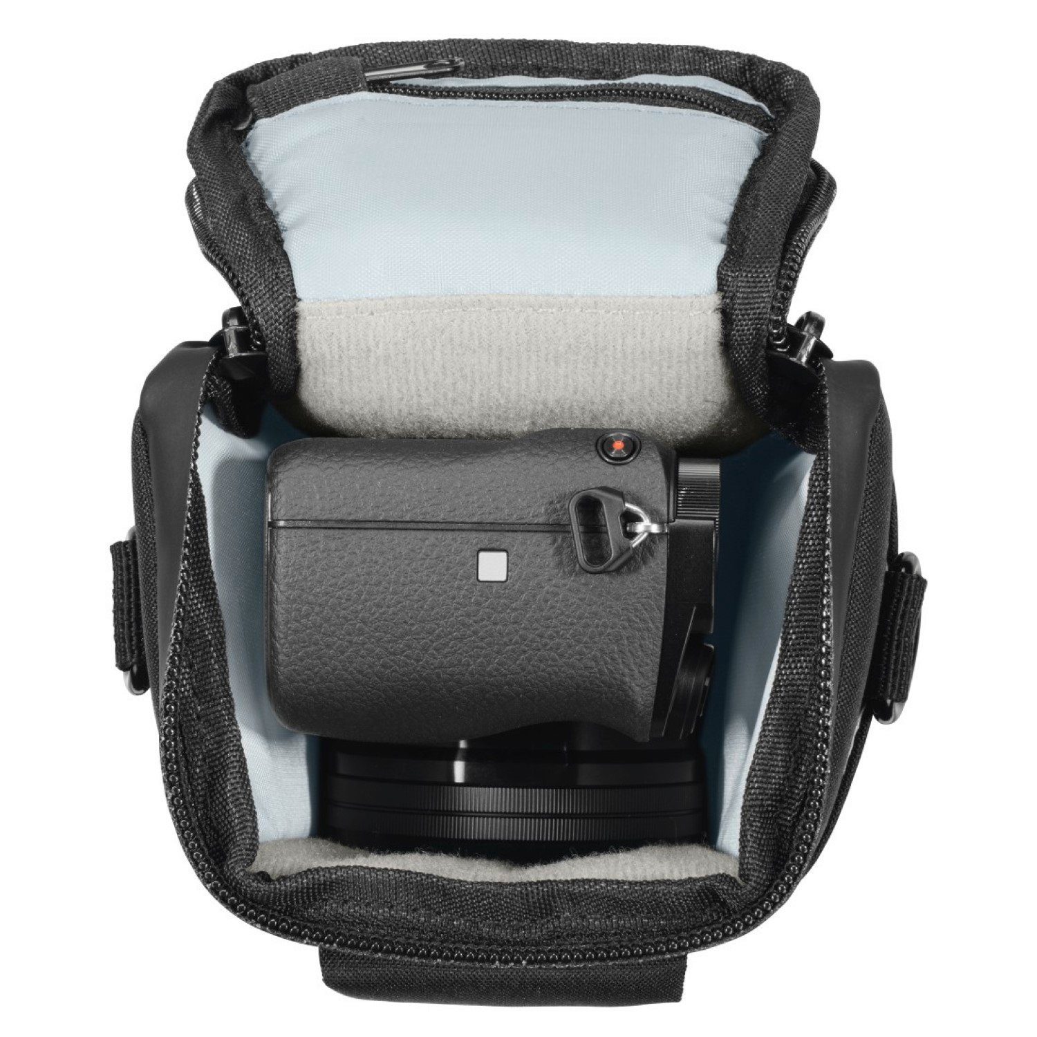 Hama Kameratasche Kamera-Tasche Blau Foto-Tasche Universal, Case Schultergurt Tragegriff Zubehör-Fächer Digitalkamera Systemkamera