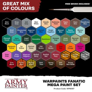 The Army Painter:  Warpaints Fanatic - Mega Paint Set (50 x 18ml)