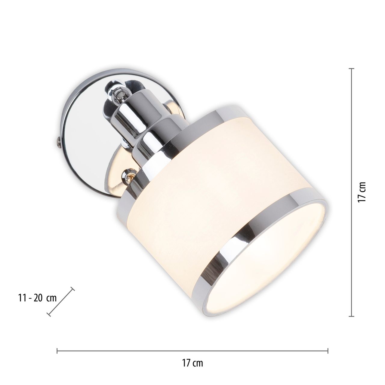 JUST LIGHT LeuchtenDirekt Wand- und Deckenleuchte ACCOR, 1xE14 max. 25 W, Innenleuchte, IP20, dreh- und schwenkbar