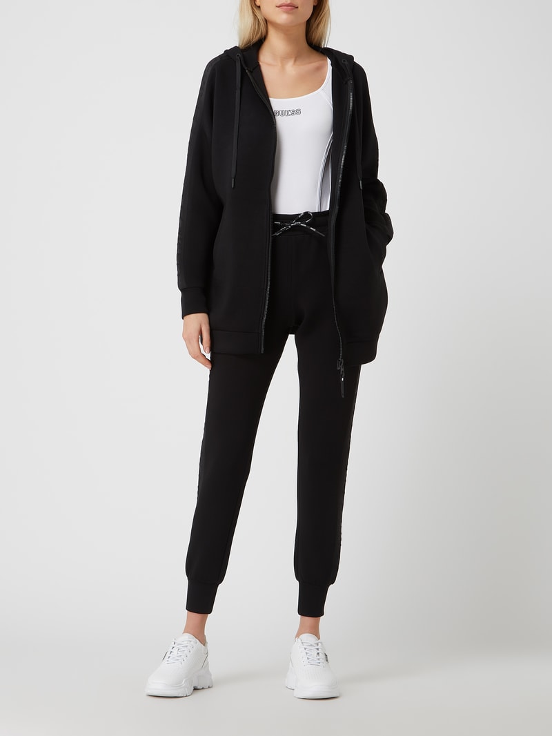 Oversized Sweatjacke aus Scuba Modell 'Allie'  in schwarz