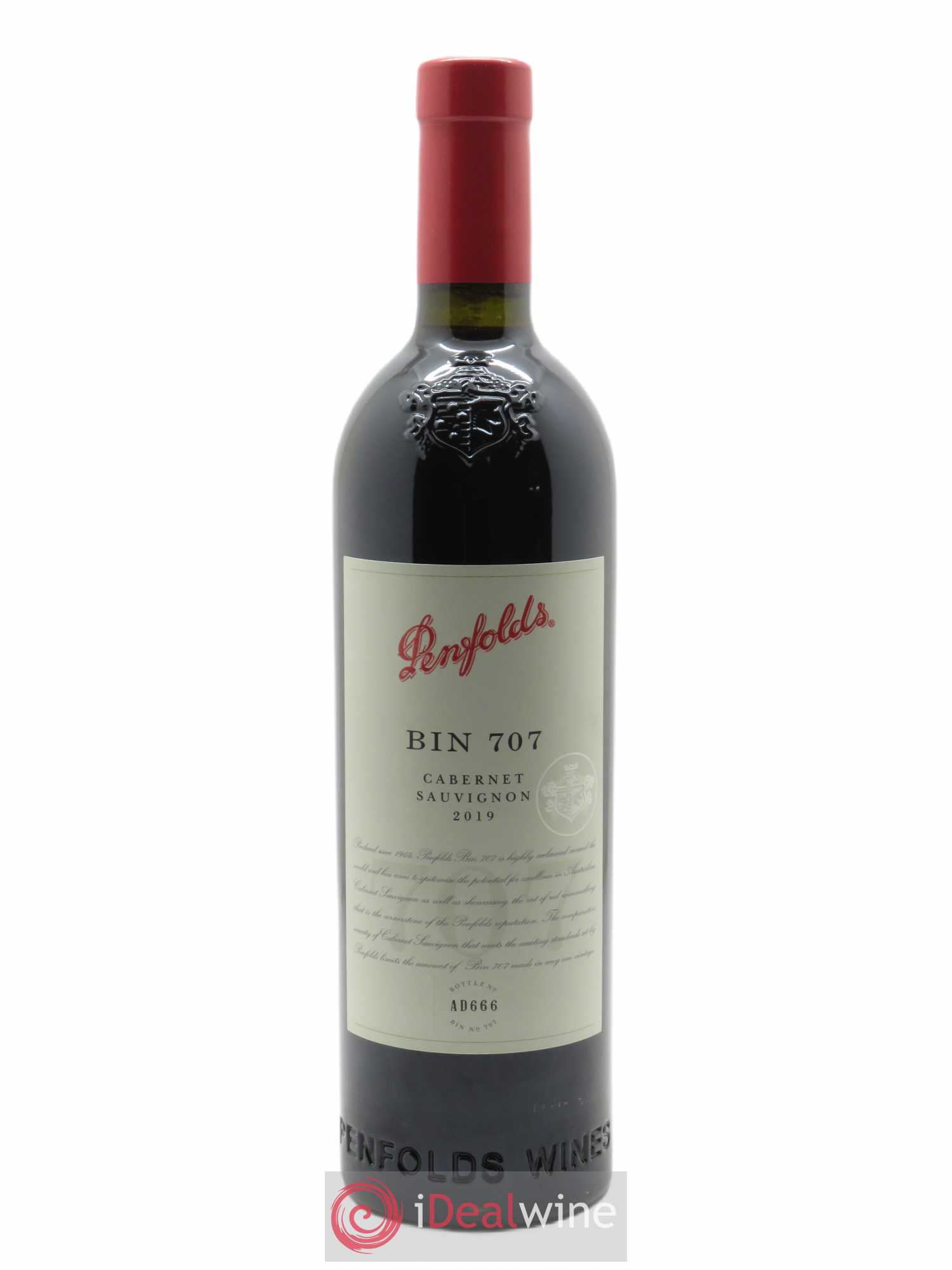 South Australia Penfolds Wines Bin 707 Cabernet Sauvignon  2019 - Lot de 1 Bouteille