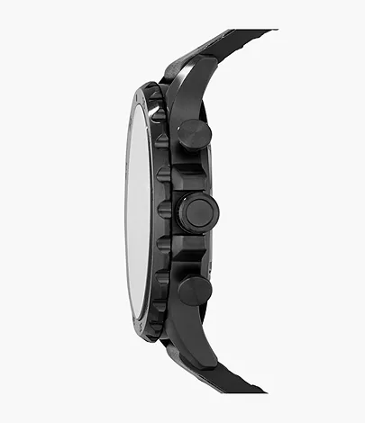 Fossil Herrenuhr Nate Leder Schwarz