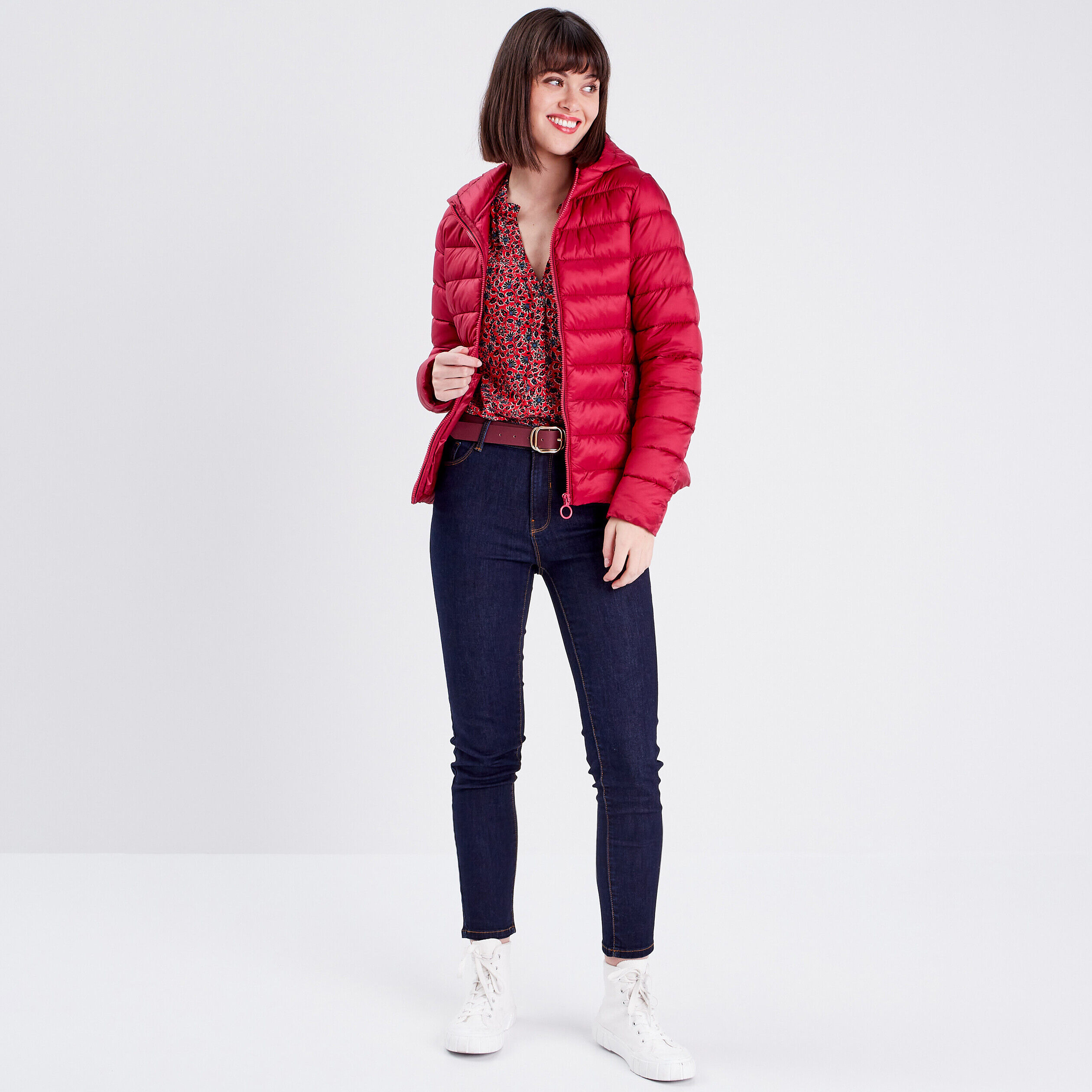 Blouse manches longues rouge femme | Cache Cache