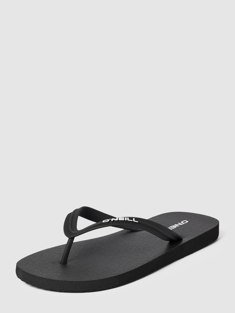 Zehentrenner mit Label-Details in schwarz