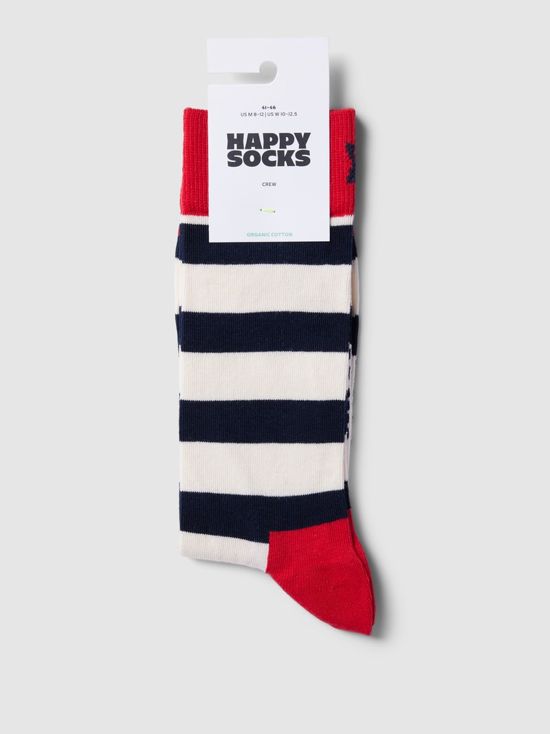 Socken mit Streifenmuster in marineblau