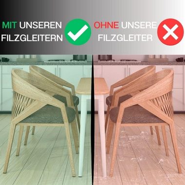 ToCi Filzgleiter Filzgleiter 300 Stk. Schwarz/Beige Mix selbstklebend Möbel Bodenschutz