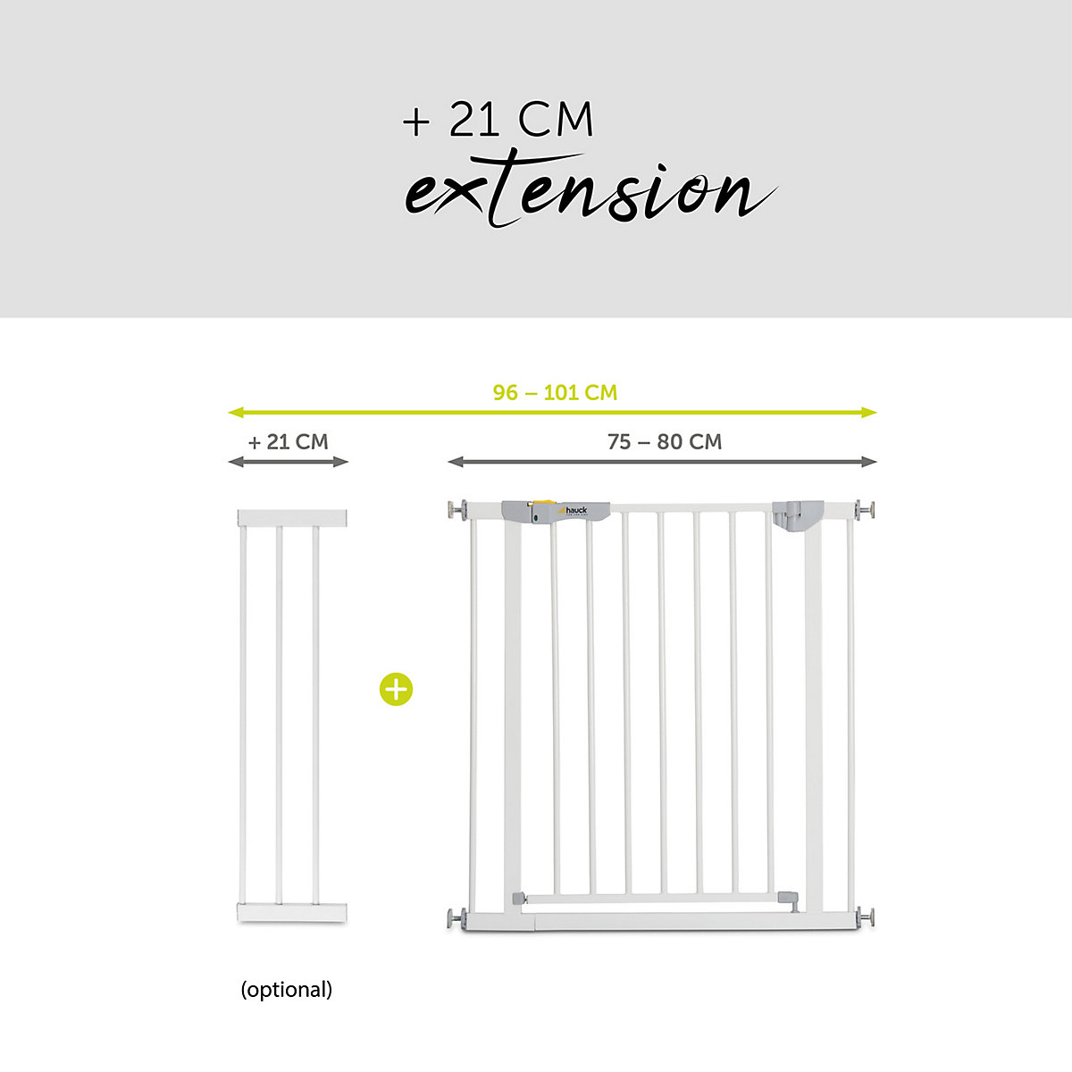 Tür-und Treppenschutzgitter Autoclose N Stop 2, 75 - 80cm, selbstschließend, ohne Bohren, weiß