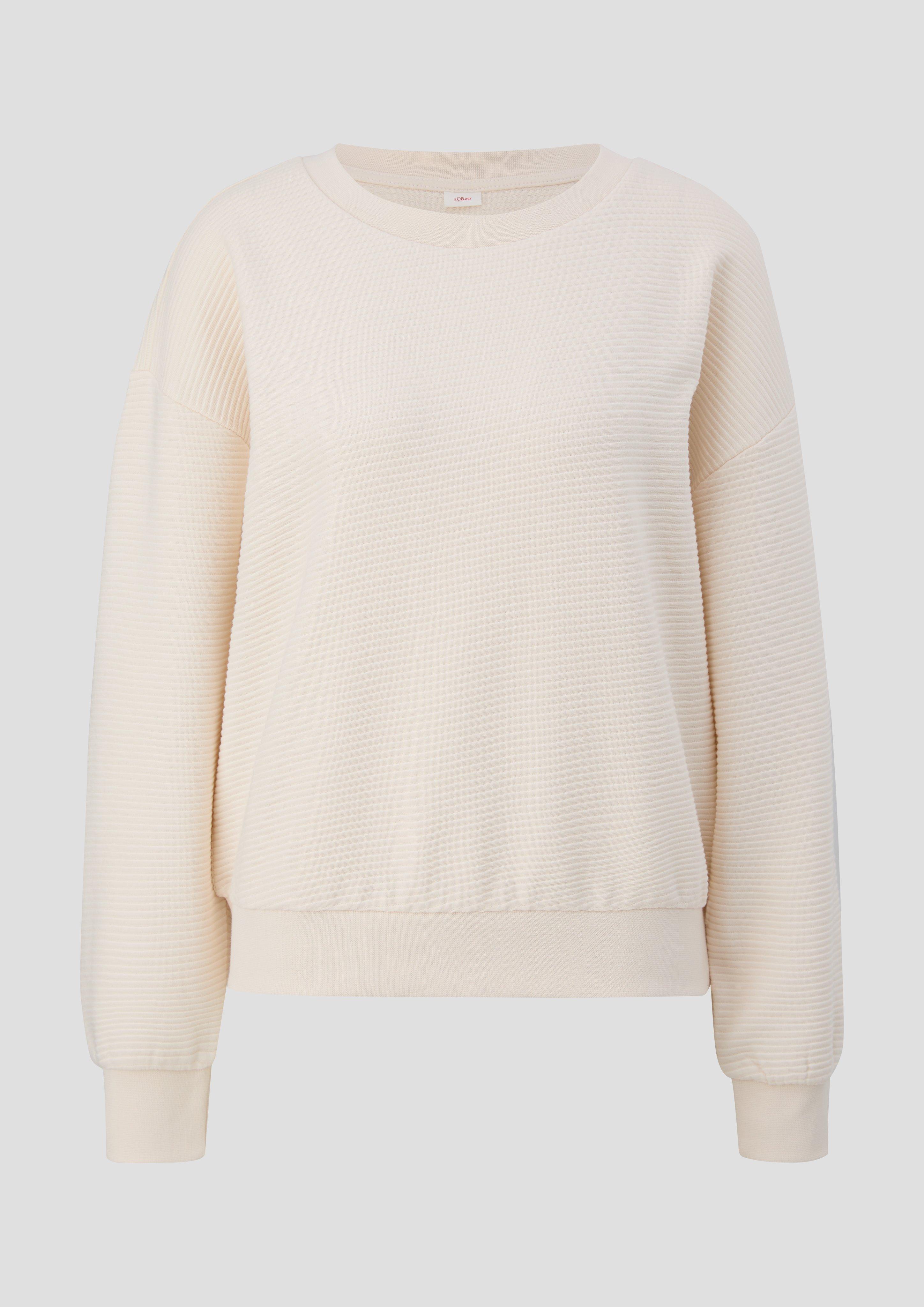 Sweatshirt in Ripp-Optik  6009284-727