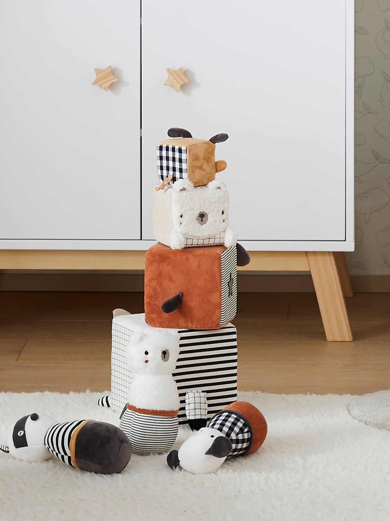 Cubes en tissu MES PETITS JOUETS multicolore