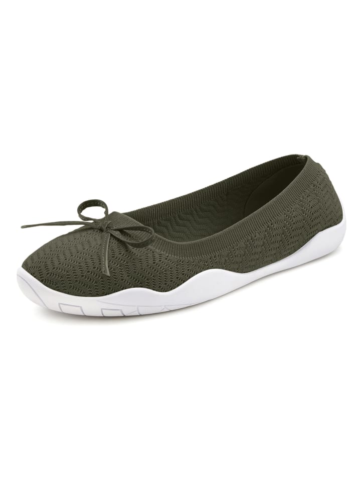 LASCANA Sneaker Ballerinas in olivgrün günstig kaufen