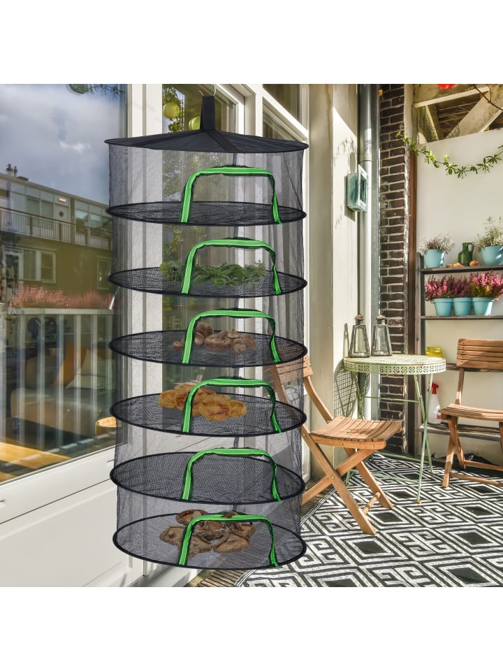 relaxdays Trockennetz in Schwarz -  (H)120 x Ø 60 cm günstig kaufen onesize