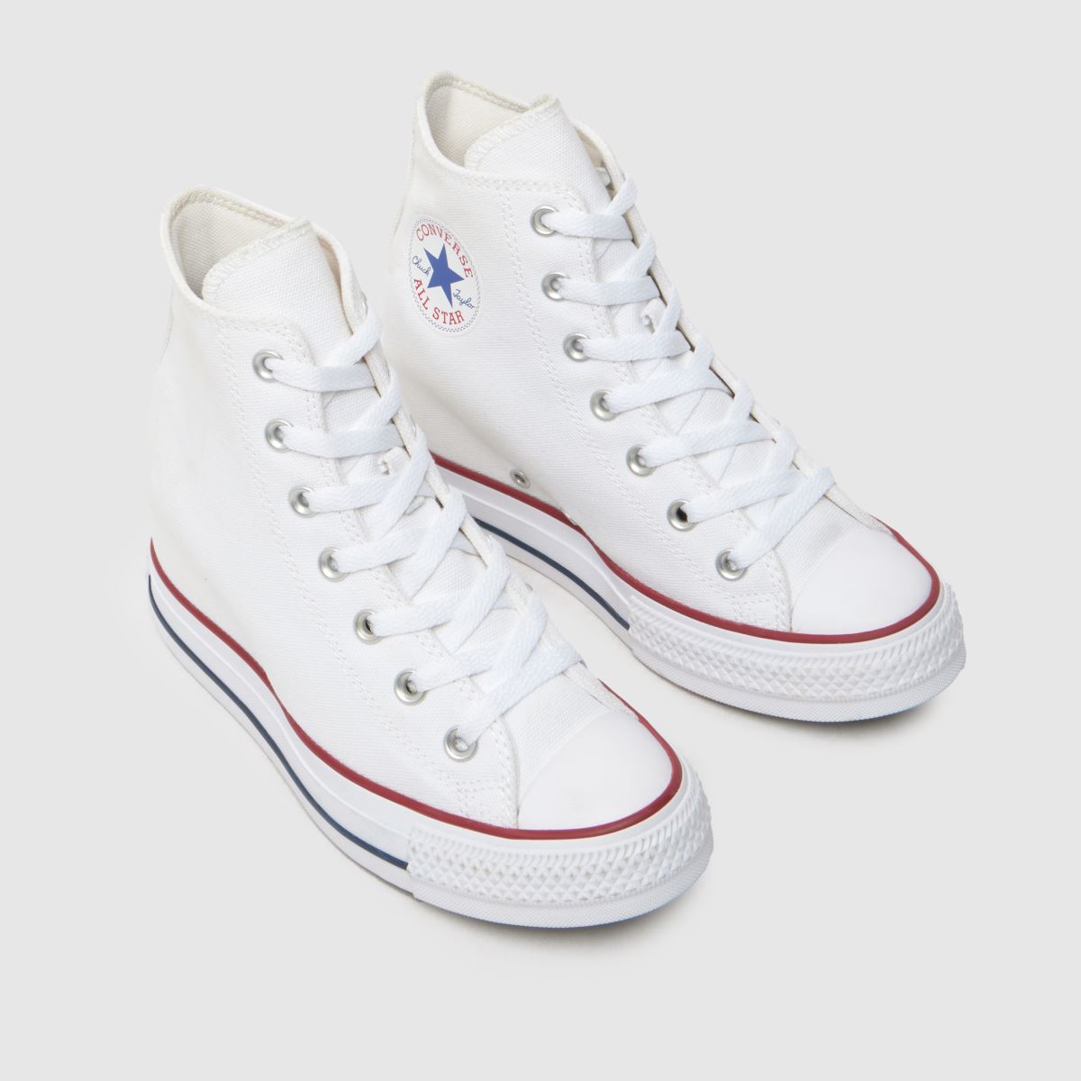 Converse All Star – Vita klassiska kilklackade sneakers