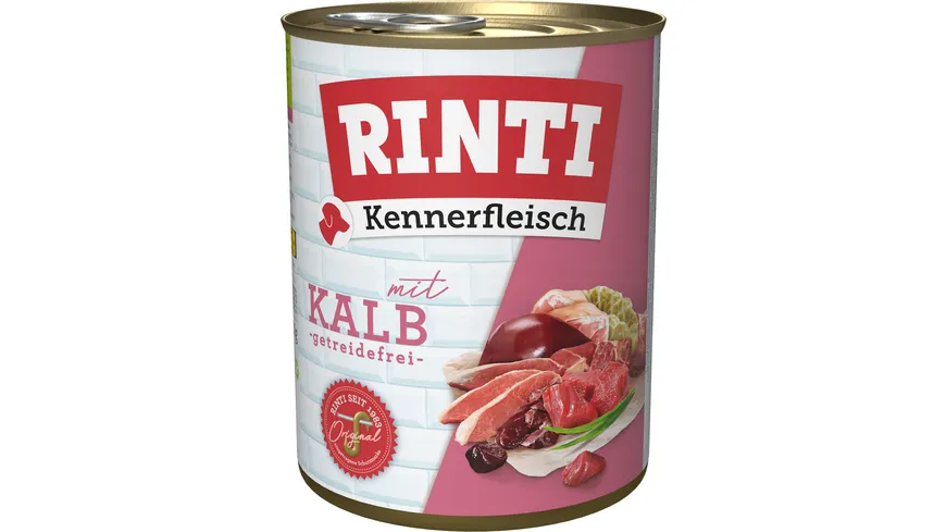 RINTI Hundenassfutter Kennerfleisch Kalb 800 g