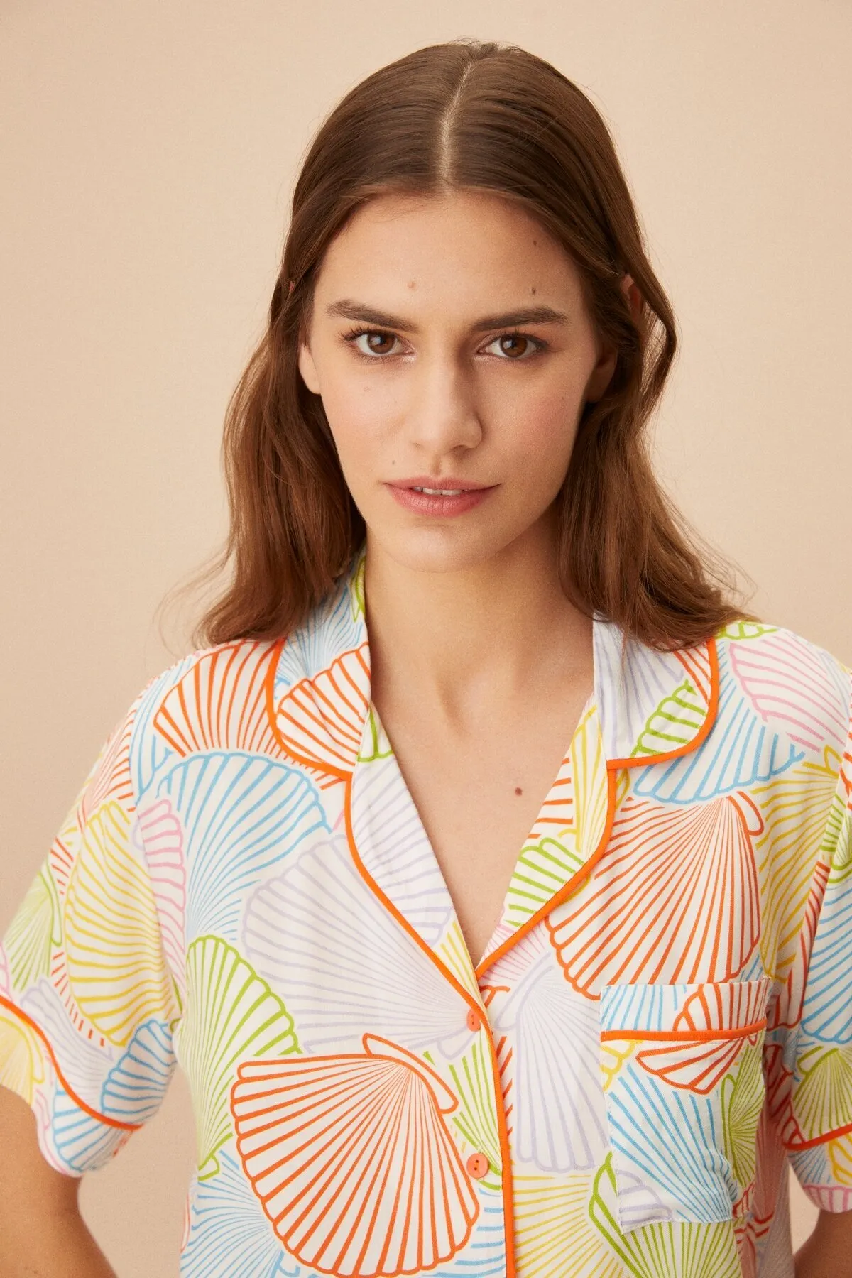 SUWEN  Maskulines Shorts-Set in Muschelform