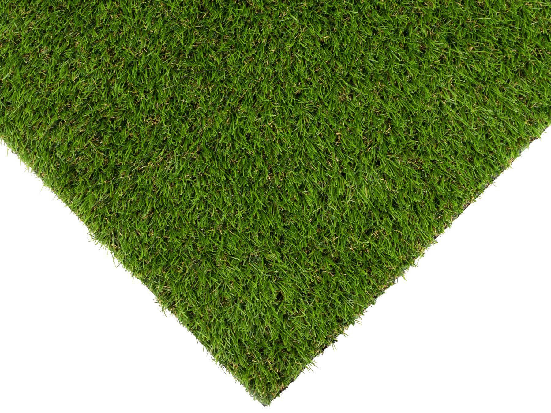 Kunstrasen WOODLAND, Primaflor-Ideen in Textil, rechteckig, Höhe: 29 mm, realistische Optik, mit Noppen, ideal für Balkon & Terrasse