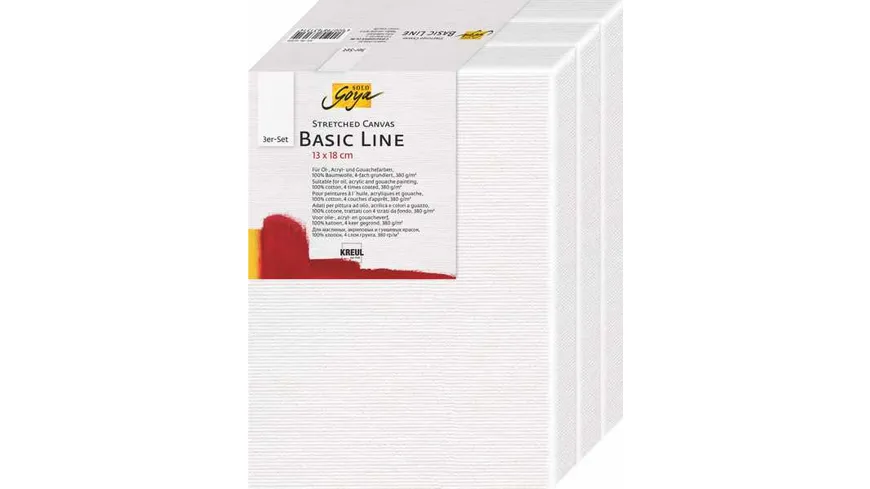 KREUL SOLO GOYA Keilrahmen 3er Set Basic Line 13 x 18 cm
