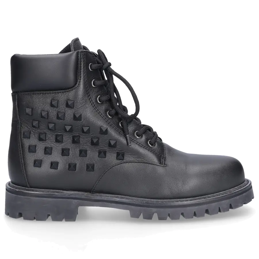 Valentino Garavani - Stiefeletten COMBAT ANKLE BOOTS Kalbsleder - schwarz