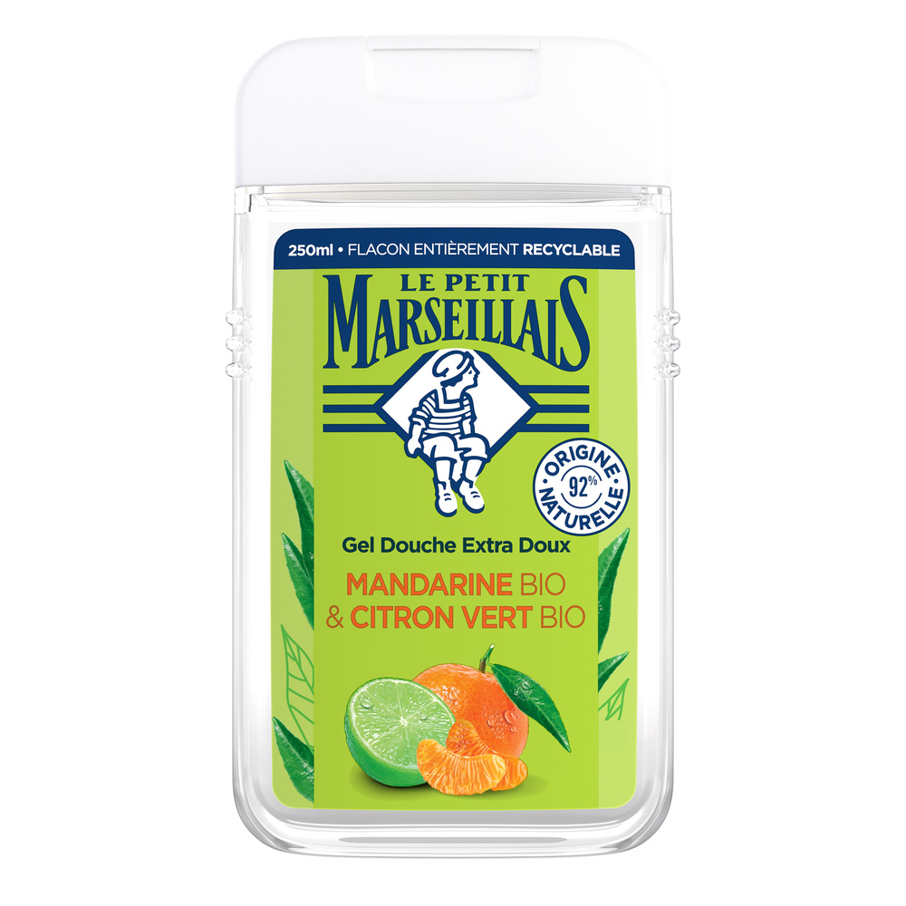 le petit marseillais Gel Douche & Bain Extra Doux, MandarineBio & Citron Vert Bio, 250ml Gel douche