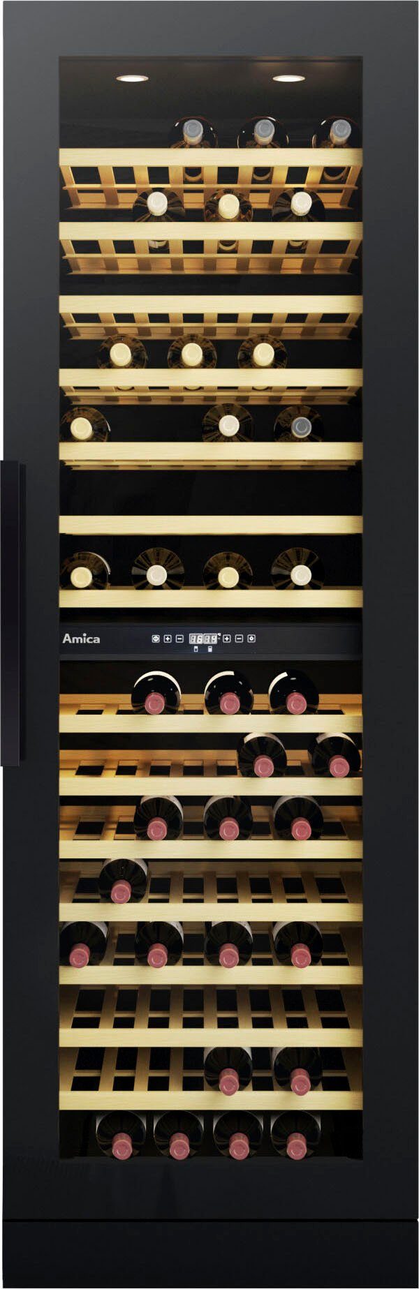 Amica Weinkühlschrank WK 348 100 S,für 117 Standardflaschen á 0,75l, Standkühlschrank