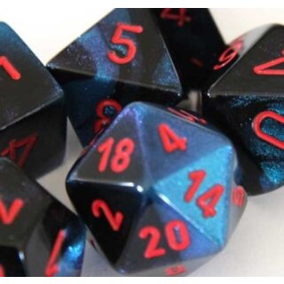 Dice Blocks Black-Starlight with Red 36xW6 12mm (Gemini)
